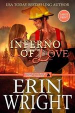 Inferno of Love: A Forbidden Love Fireman Romance (Large Print)