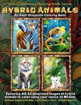 New Creations Coloring Book Series: Hybrid Animals: an adult coloring book (coloring book for grownups) featuring fun A.I. created hybrid animals to color using your favorite choice of medium. - Teresa Davis - cover