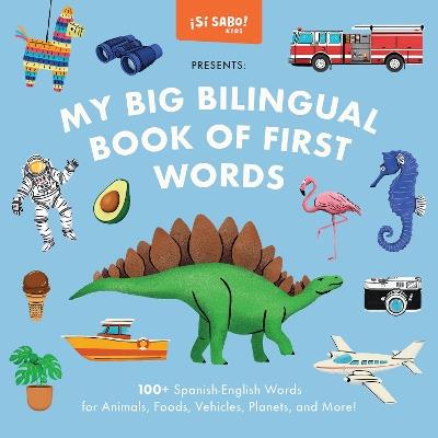 My Big Bilingual Book of First Words: 100+ English-Spanish Words for Animals, Foods, Vehicles, Planets, and More! - Mike Alfaro,Gerardo Guillén - cover