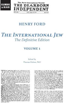 The International Jew: The Definitive Edition (Volume One) - Henry Ford - cover