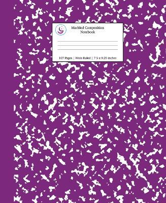 Marbled Composition Notebook: Purple Marble Wide Ruled Paper Subject Book - Young Dreamers Press - cover