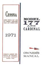 Cessna 1971 Model 177 and Cardinal Owner's Manual