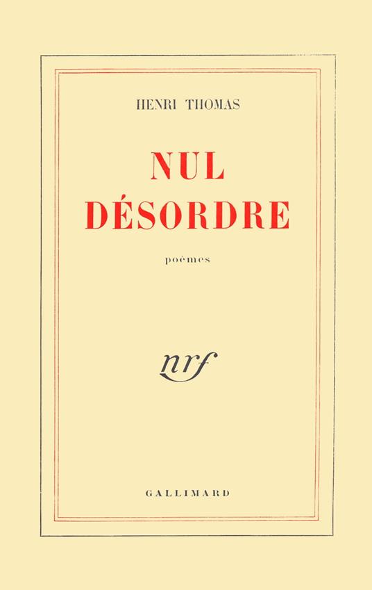 Nul désordre