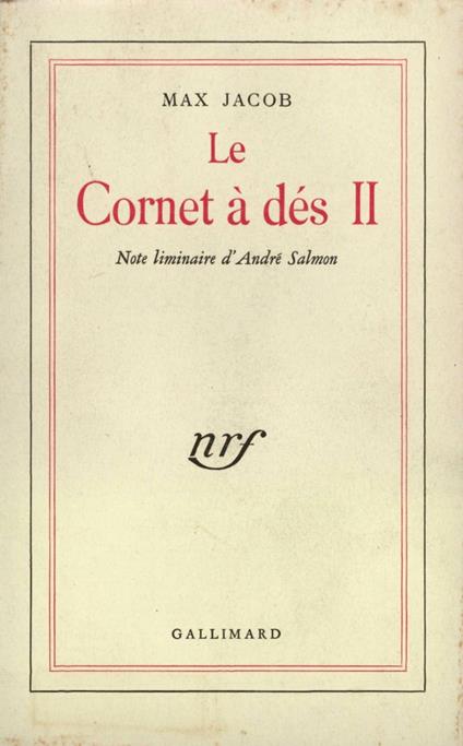 Le Cornet à dés (Tome 2). Note liminaire d'André Salmon