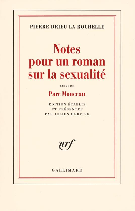 Notes pour un roman sur la sexualité / Parc Monceau