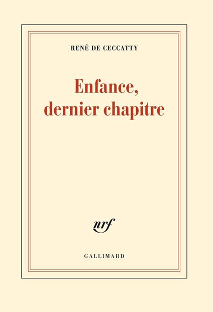 Enfance, dernier chapitre