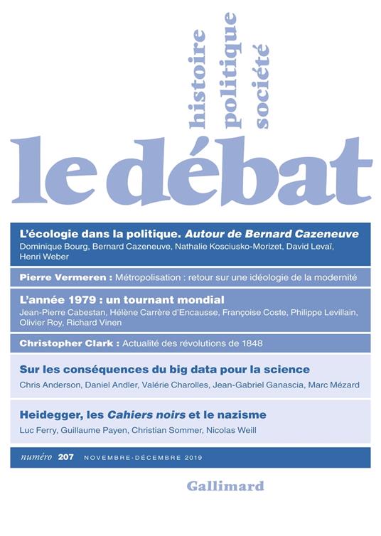 Le Débat N° 207 (Novembre - Décembre 2019)