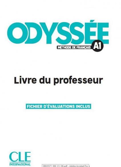 Odyssée. Méthode de français. Niveau A1. Livre du professeur - copertina