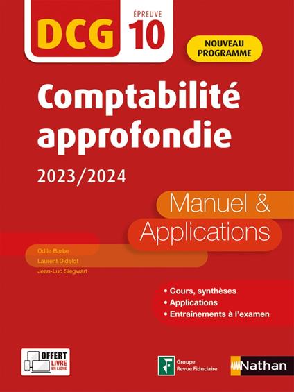 DCG 10 - Comptabilité approfondie 2023-2024 - Livre en Ligne