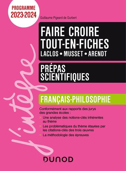 Thème Français-philosophie - Tout-en-fiches - Prépas scientifiques - Programme 2023-2024