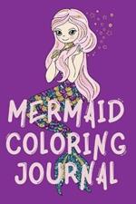 Mermaid Coloring Journal.Stunning Coloring Journal for Girls, contains mermaid coloring pages.