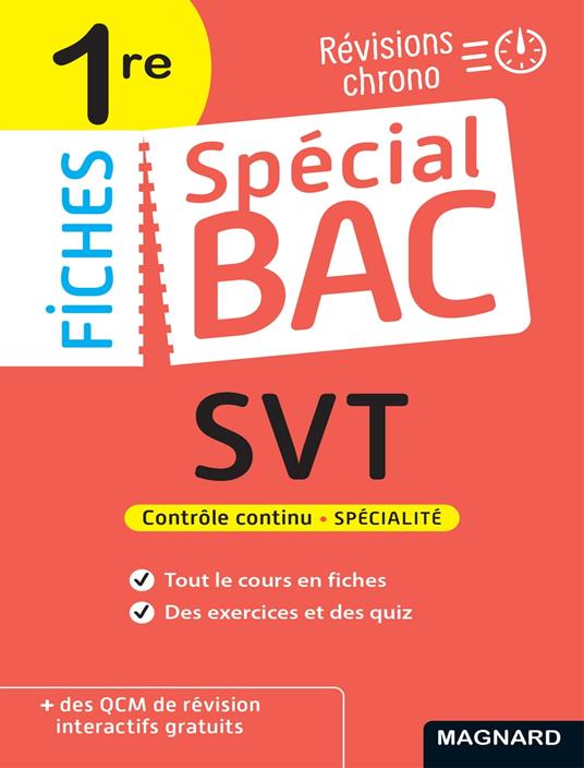 Spécial Bac Fiches SVT 1re Bac 2025