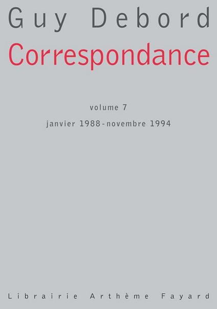 Correspondance Volume 7