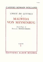 Choix de lettres à Malwida von Meysenbug