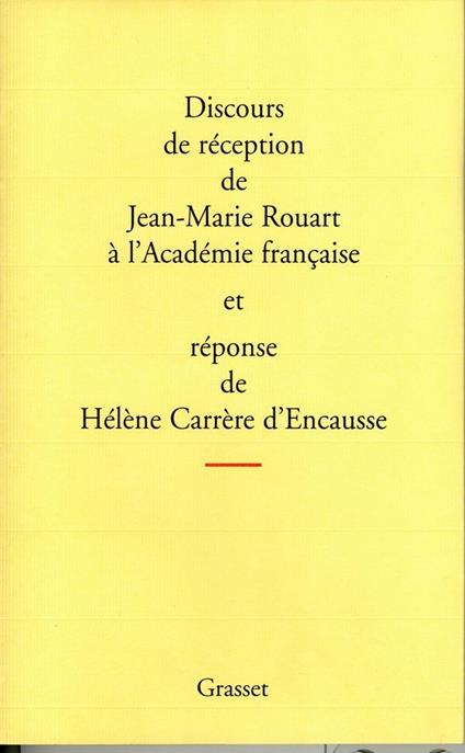 Discours de réception à l'Académie française