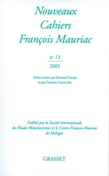 Nouveaux cahiers de François Mauriac N°13