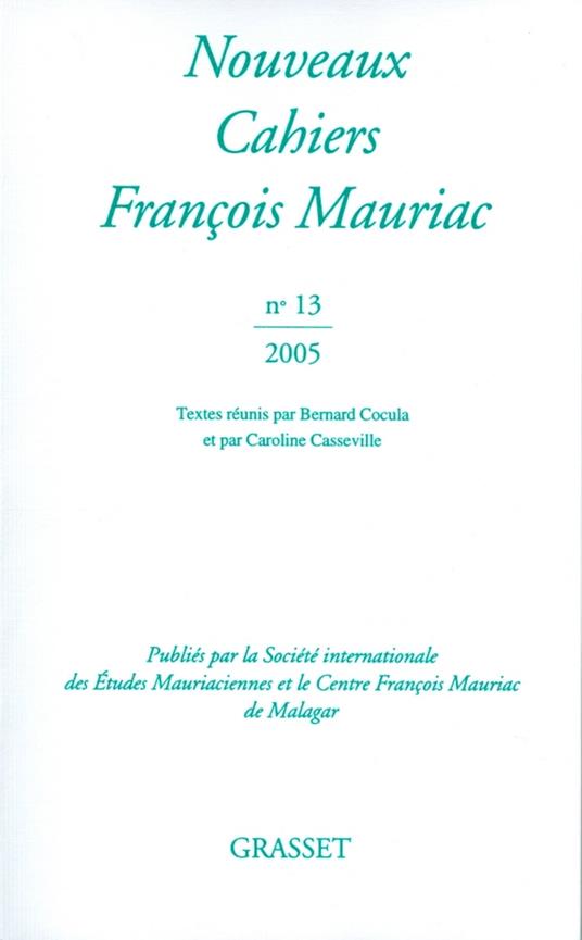 Nouveaux cahiers de François Mauriac N°13