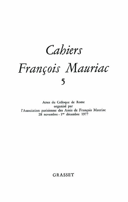 Cahiers numéro 05