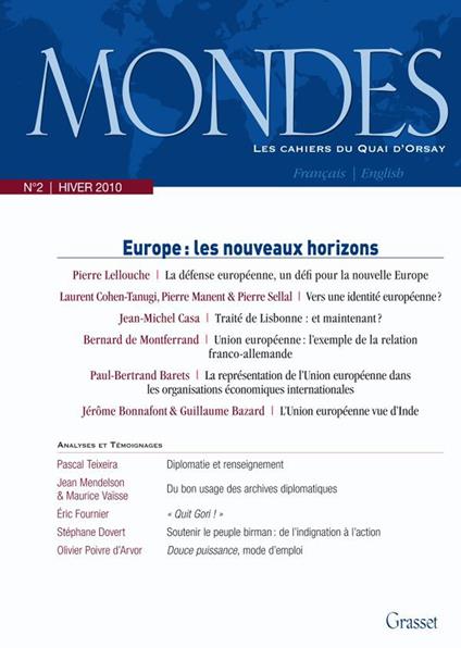 Mondes n°2 - Les cahiers du Quai d'Orsay