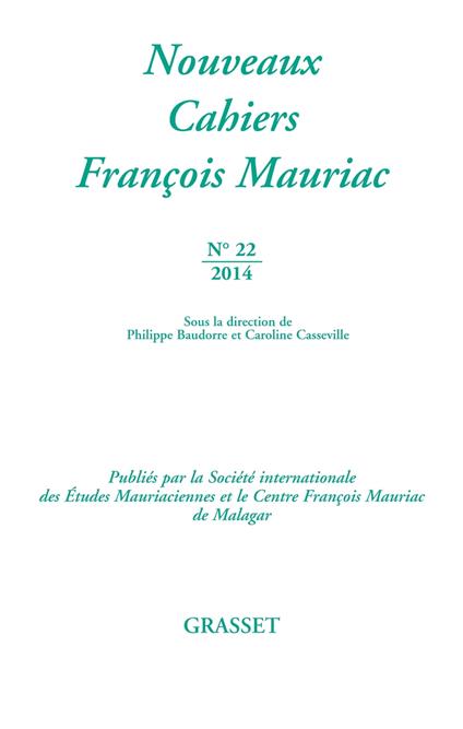 Nouveaux cahiers François Mauriac n°22