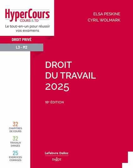 Droit du travail 2025 18ed - Hypercours