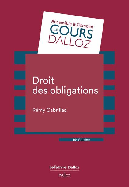 Droit des obligations. 16e éd. (N)