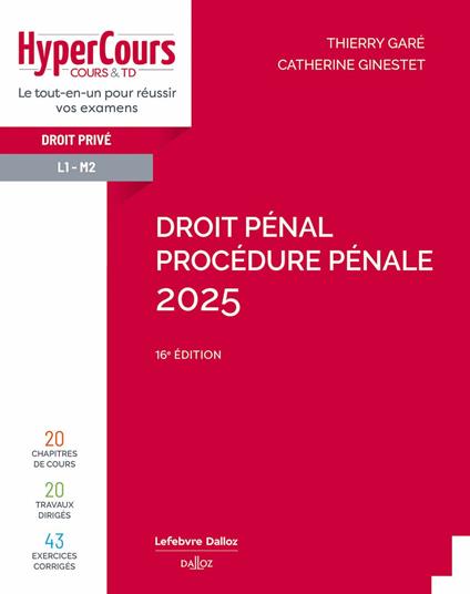 Droit pénal. Procédure pénale 2025 16ed