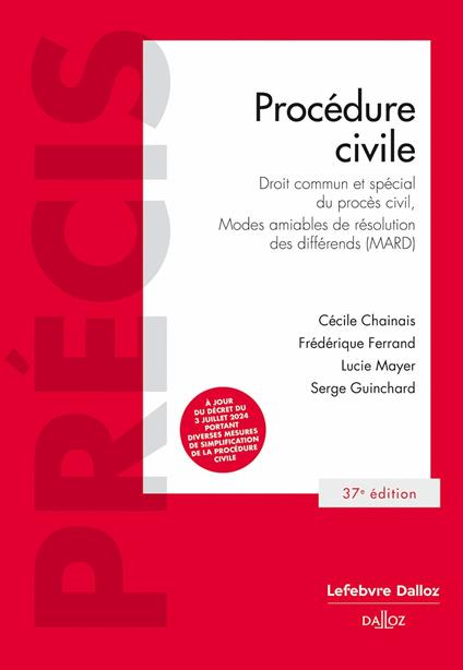 Procédure civile 37ed - Droit commun et spécial du procès civil, Modes amiables de résolution des différends (MARD)