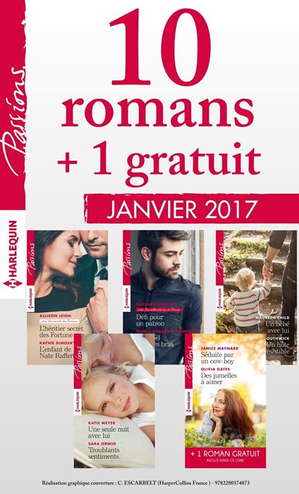 10 romans Passions + 1 gratuit (n°635 à 639 - janvier 2017)