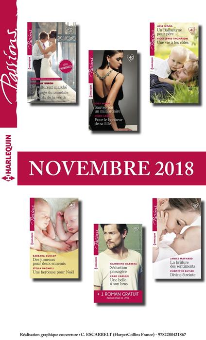 13 romans Passions + 1 gratuit (n°755 à 760 - Novembre 2018)