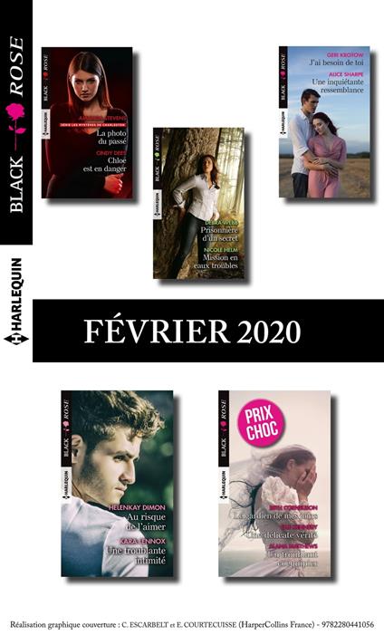 Pack mensuel Black Rose : 11 romans (Février 2020)