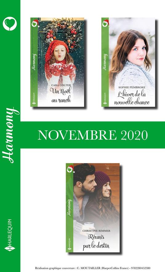 Pack mensuel Harmony : 3 romans (Novembre 2020)