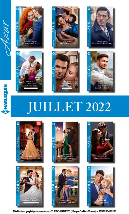 Pack mensuel Azur - 11 romans + 1 gratuit (Juillet 2022)