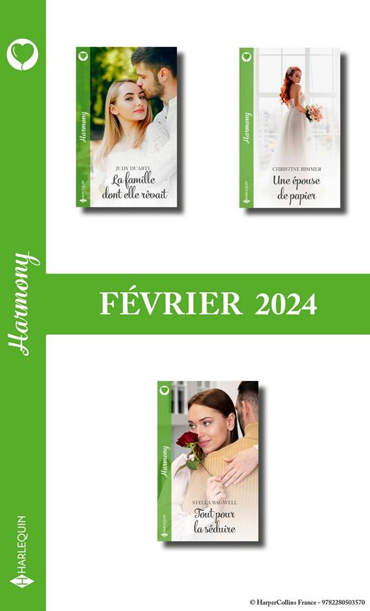 Pack mensuel Harmony - 3 romans (Février 2024)