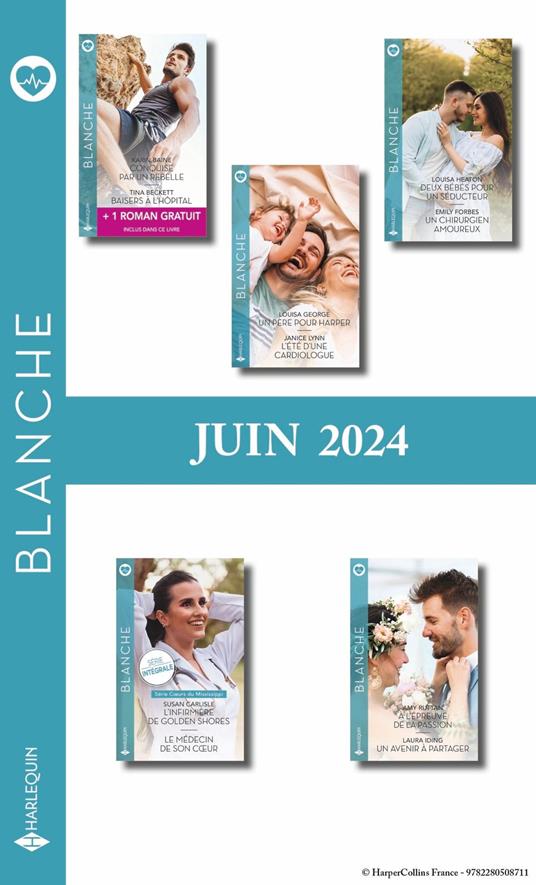 Pack mensuel Blanche - 10 romans + 1 titre gratuit (Juin 2024)