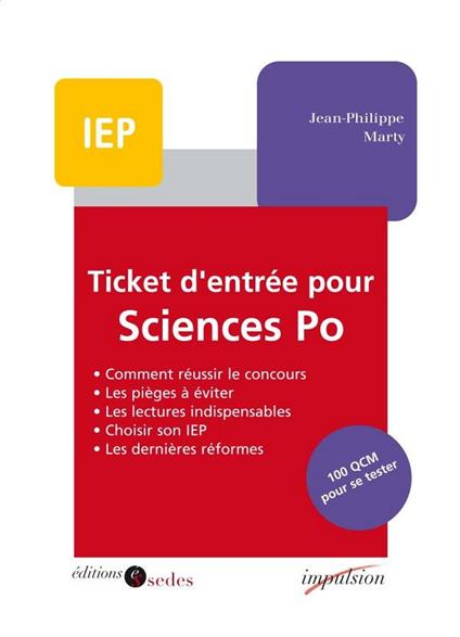 Ticket d'entrée pour Sciences Po