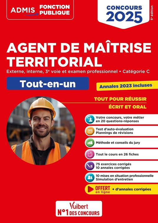 Concours Agent de maîtrise territorial 2025 - Catégorie C - Tout-en-un