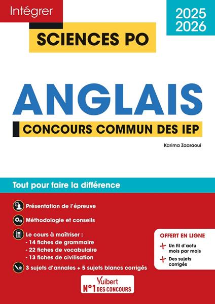 Sciences Po - Anglais - Concours commun des IEP 2025-2026