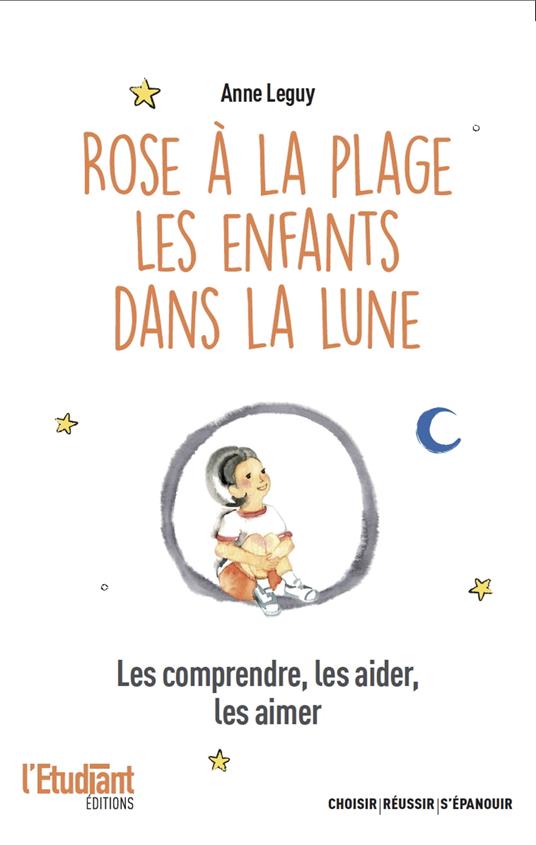 Rose à la plage, les enfants dans la lune