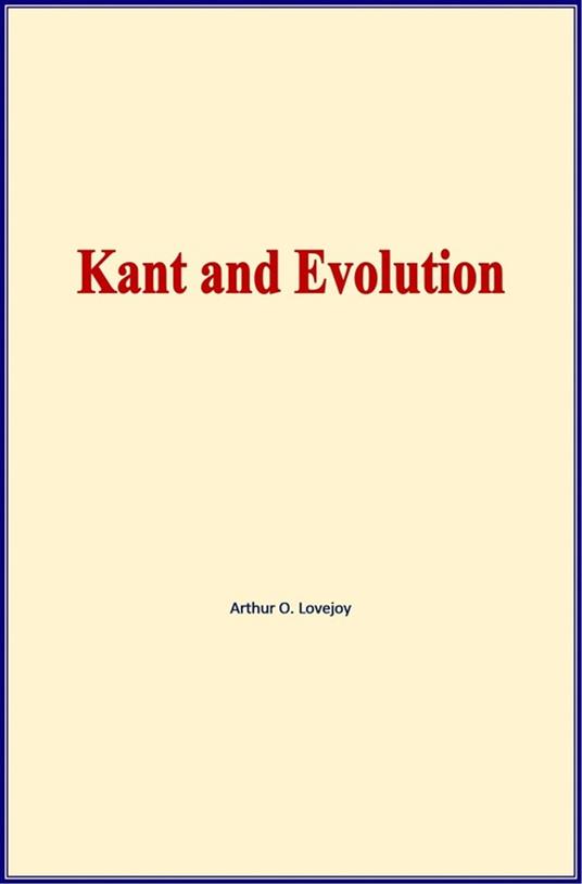 Kant and Evolution