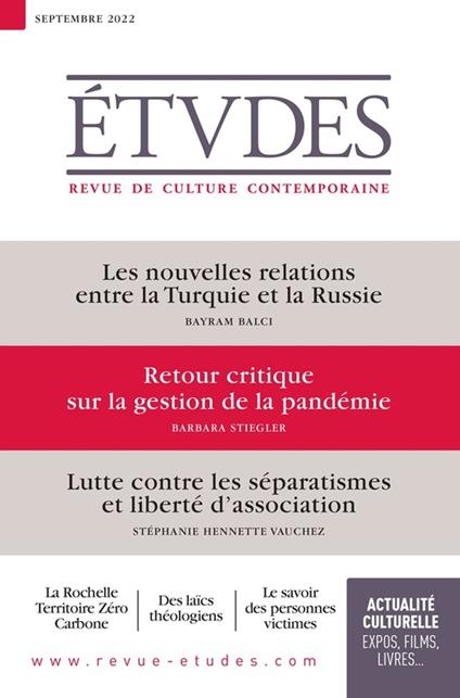 Revue Études 4296 - Septembre 2022