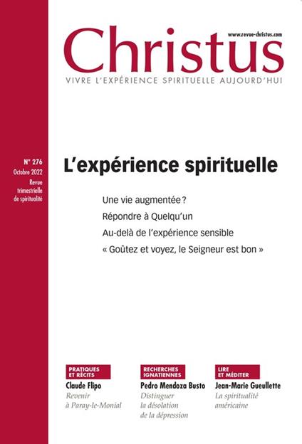 Revue Christus : L'expérience spirituelle