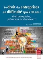 Le droit des entreprises en difficulté après 30 ans