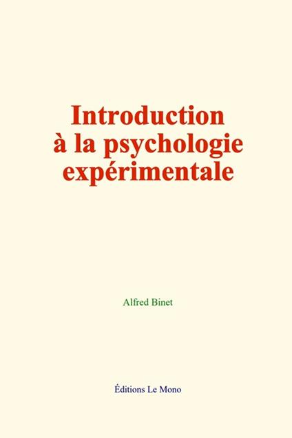 Introduction à la psychologie expérimentale