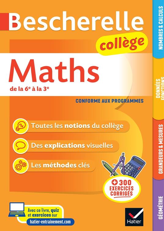 Bescherelle Maths Collège (6e, 5e, 4e, 3e)