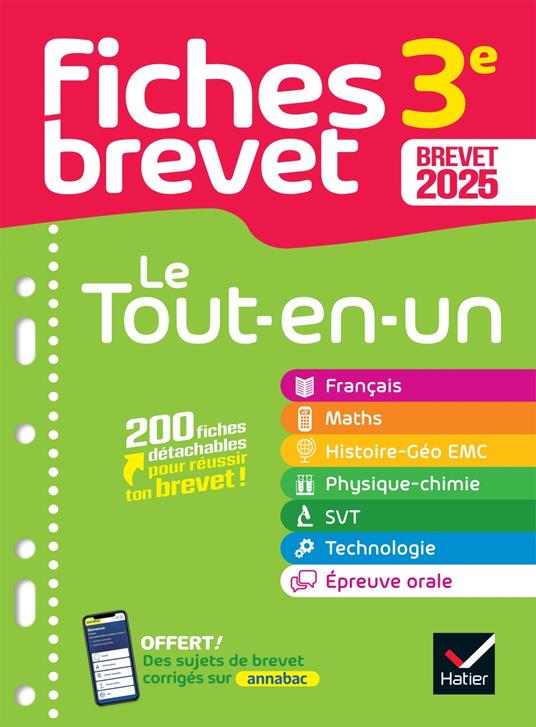 Fiches brevet Le tout-en-un - Nouveau Brevet 2025 (toutes les matières)