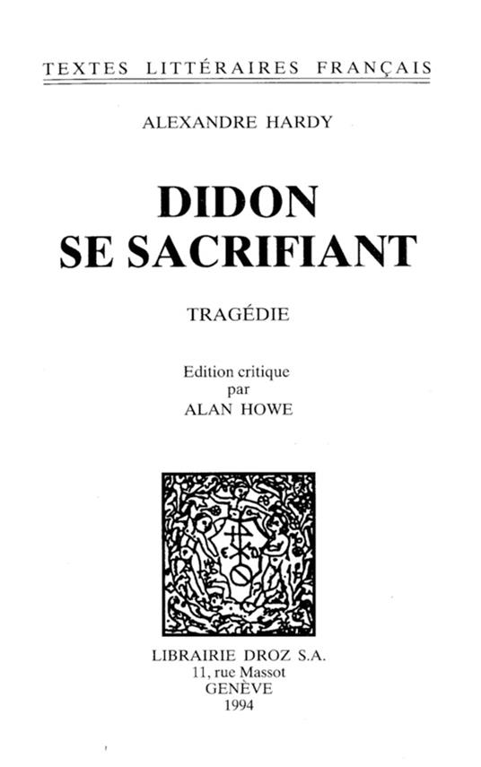 Didon se sacrifiant : tragédie