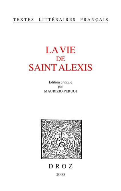 La Vie de saint Alexis