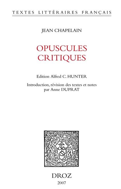 Opuscules critiques