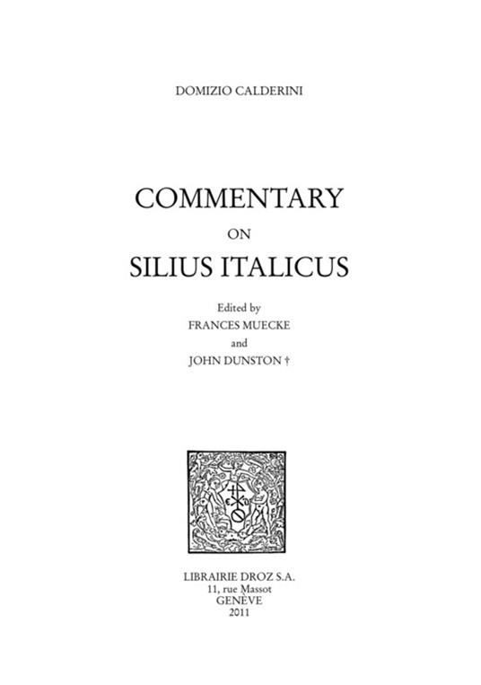 Commentary on Silius Italicus